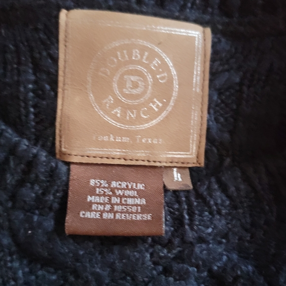 Double D Ranch Black Cable Knit Midi Dress - Picture 3 of 4